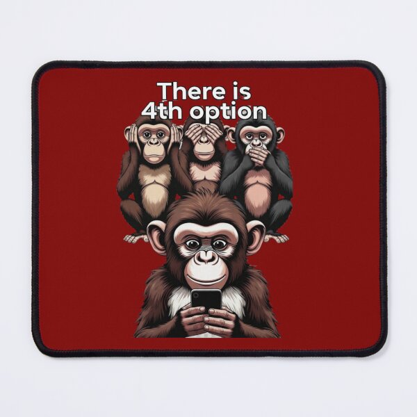 Item preview, There Is a 4th Option – Funny Monkey Smartphone Meme designed and sold by +48574178623.