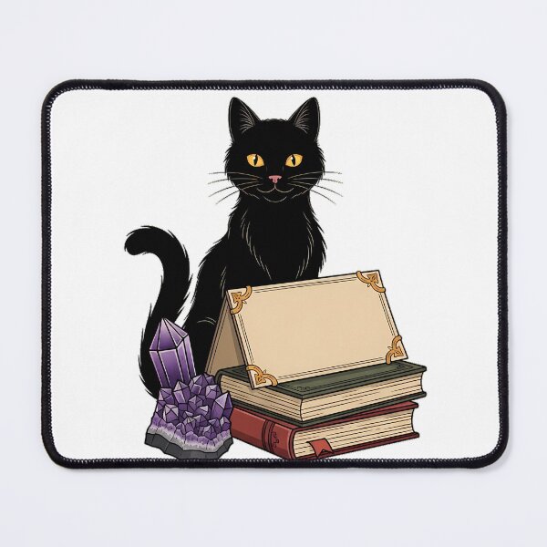 Item preview, Amethyst Crystal Black Cat Blank Antique Book Stack Gift designed and sold by IllumeInk.