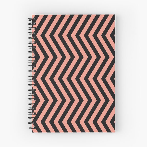 Item preview, Coral And Black Chevron Zigzag Pattern designed and sold by pattern-archive.