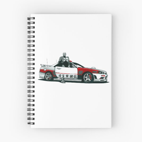 Item preview, Exclusive drawing legendary jdm sci-fi police sport car Skyline GTR R34 and robot driver designed and sold by Cars23.