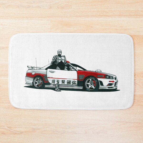 Item preview, Exclusive drawing legendary jdm sci-fi police sport car Skyline GTR R34 and robot driver designed and sold by Cars23.