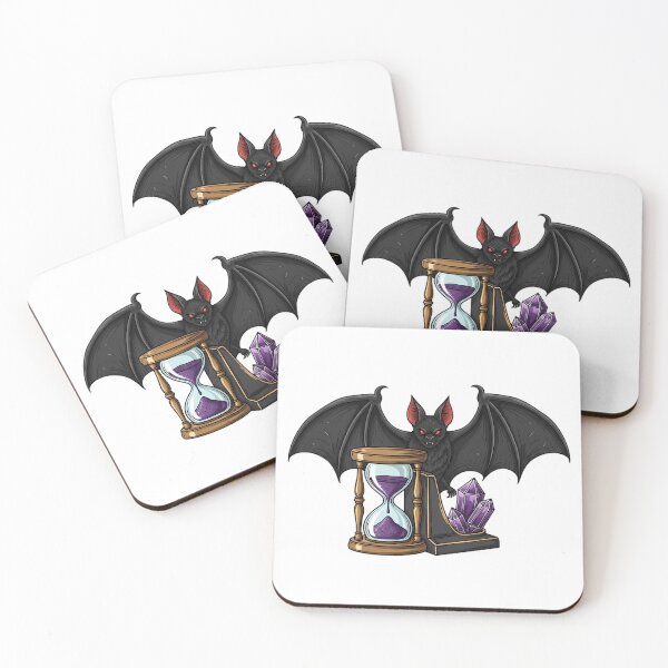 Item preview, Amethyst Crystal Bat Hourglass Bookend Gift designed and sold by IllumeInk.