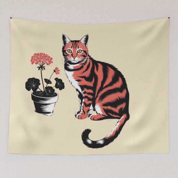 Item preview, A tabby cat with orange and black stripes  designed and sold by 123ks.