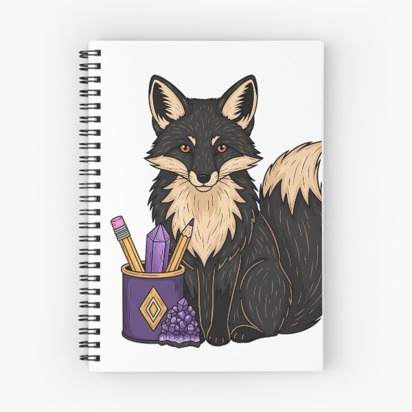 Item preview, Amethyst Crystal Fox Violet Pencil Cup Gift designed and sold by IllumeInk.