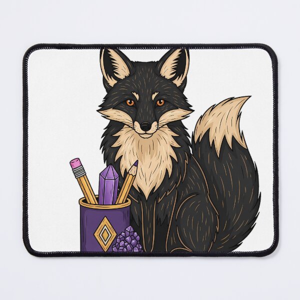 Item preview, Amethyst Crystal Fox Violet Pencil Cup Gift designed and sold by IllumeInk.