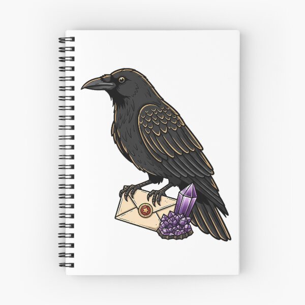 Item preview, Amethyst Crystal Crow Sealed Blank Letter Gift designed and sold by IllumeInk.