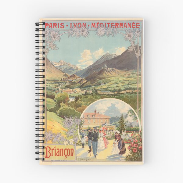 Item preview, Vintage Travel Poster | Paris-Lyon-Méditerranée Railway | Briançon French Alps Art Nouveau | 19th Century Scenic Illustration designed and sold by artofuniverse.