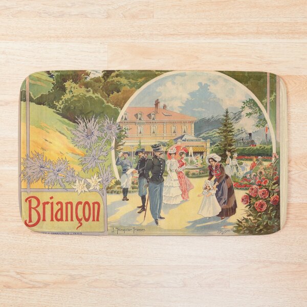 Item preview, Vintage Travel Poster | Paris-Lyon-Méditerranée Railway | Briançon French Alps Art Nouveau | 19th Century Scenic Illustration designed and sold by artofuniverse.
