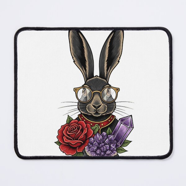 Item preview, Amethyst Crystal Hare Reading Glasses and Rose Gift designed and sold by IllumeInk.