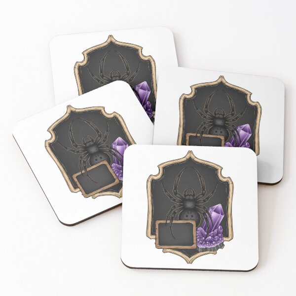 Item preview, Amethyst Crystal Spider Small Chalk Slate Gift designed and sold by IllumeInk.