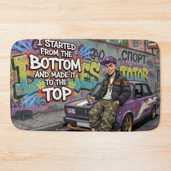 Item preview, Started From The Bottom Streetwear Hustle designed and sold by LowBattery Social Club.