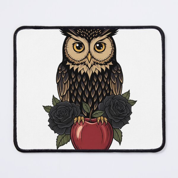 Item preview, Owl Velvet Ribbon Apple Gift designed and sold by IllumeInk.