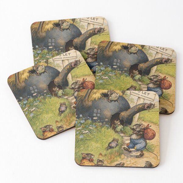Item preview, Vintage Storybook Illustration Whimsical Mouse Village for Cottagecore Art Lovers designed and sold by RickE.
