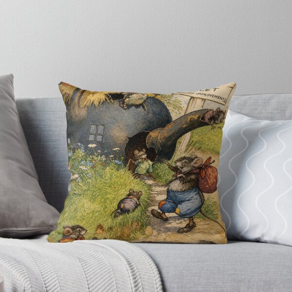 Item preview, Vintage Storybook Illustration Whimsical Mouse Village for Cottagecore Art Lovers designed and sold by RickE.