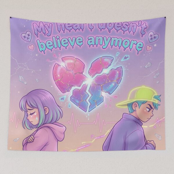 Item preview, My Heart Doesnt Believe Anymore Aesthetic designed and sold by LowBattery Social Club.
