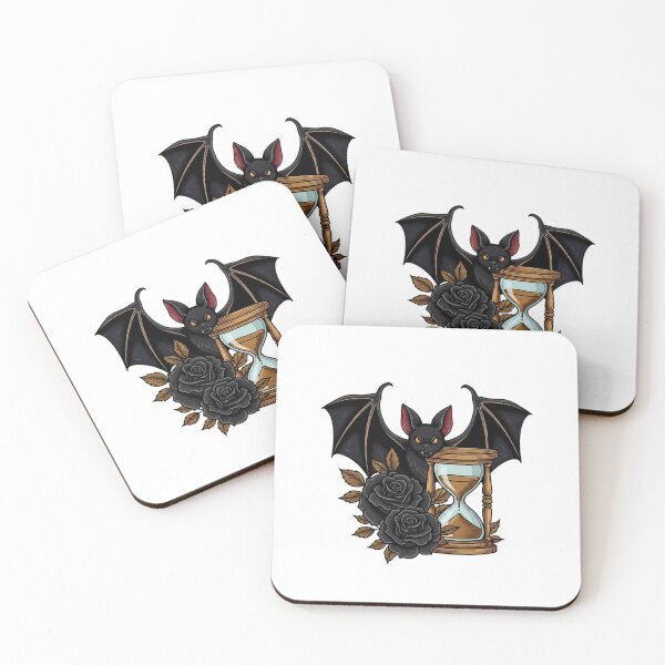 Item preview, Bat Velvet Ribbon Hourglass Bookend Gift designed and sold by IllumeInk.
