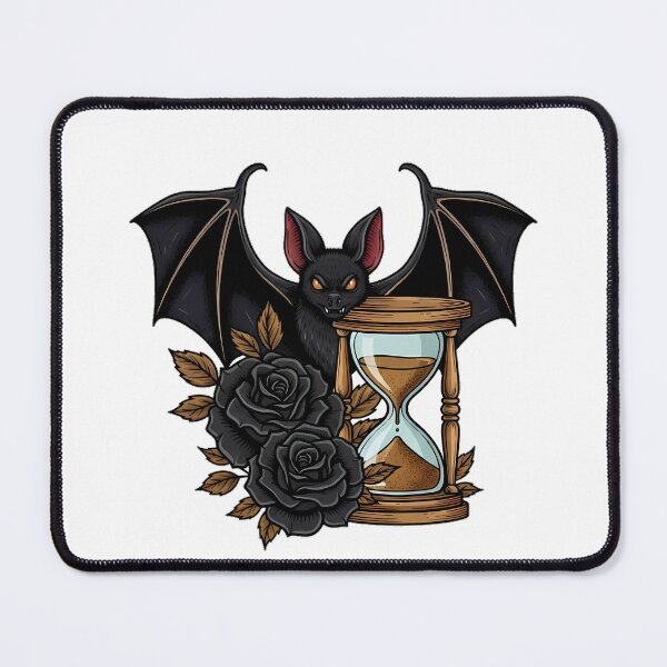 Item preview, Bat Velvet Ribbon Hourglass Bookend Gift designed and sold by IllumeInk.