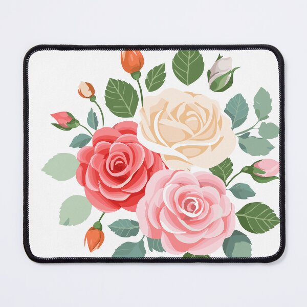 Item preview, Romantic Roses and Buds – Floral Art designed and sold by vonalvarazs.