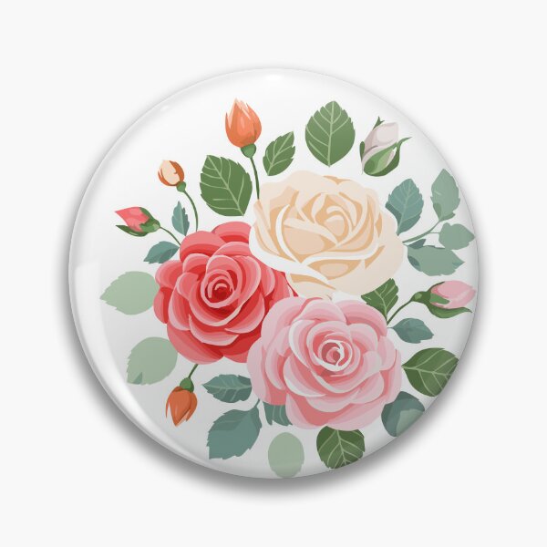 Item preview, Romantic Roses and Buds – Floral Art designed and sold by vonalvarazs.