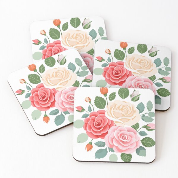 Item preview, Romantic Roses and Buds – Floral Art designed and sold by vonalvarazs.