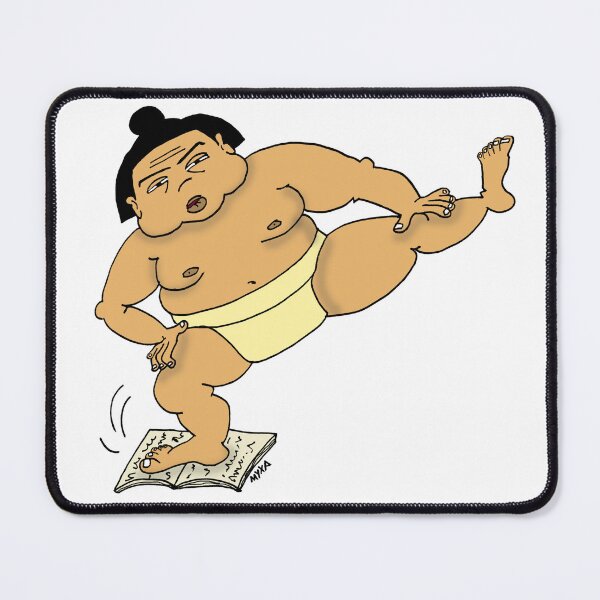 Item preview, Sumo vs Knowledge - Sarcastic Unintellectual Fighter Sticker designed and sold by MyxaART.
