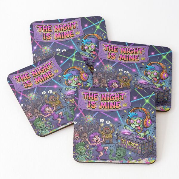 Item preview, The Night Is Mine DJ Party Vibe designed and sold by LowBattery Social Club.