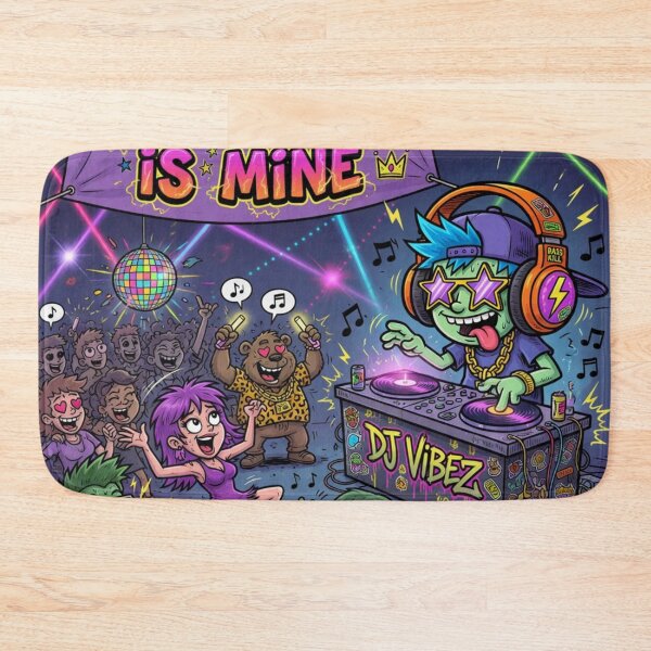 Item preview, The Night Is Mine DJ Party Vibe designed and sold by LowBattery Social Club.