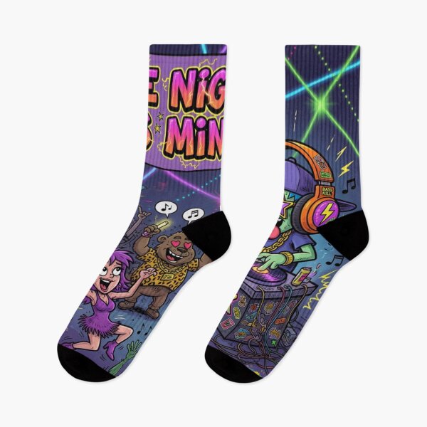 Item preview, The Night Is Mine DJ Party Vibe designed and sold by LowBattery Social Club.