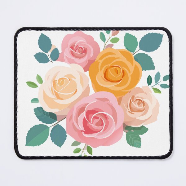 Item preview, Cream and Pink Roses Botanical Design designed and sold by vonalvarazs.