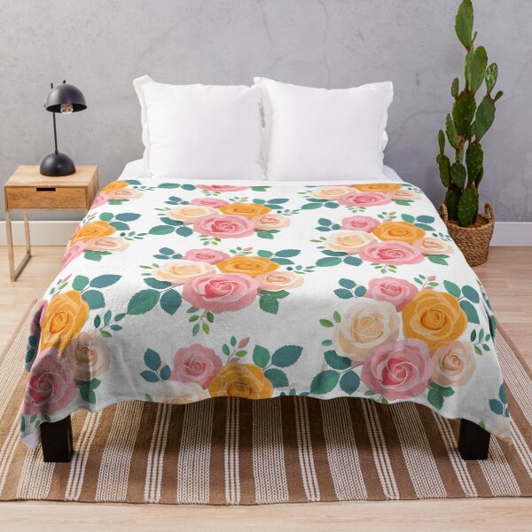 Item preview, Cream and Pink Roses Botanical Design designed and sold by vonalvarazs.