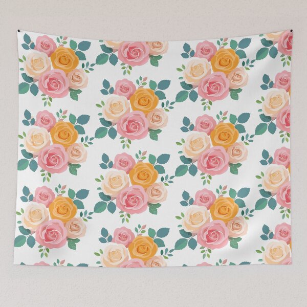 Item preview, Cream and Pink Roses Botanical Design designed and sold by vonalvarazs.