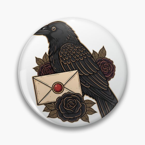 Item preview, Crow Velvet Ribbon Sealed Blank Letter Gift designed and sold by IllumeInk.