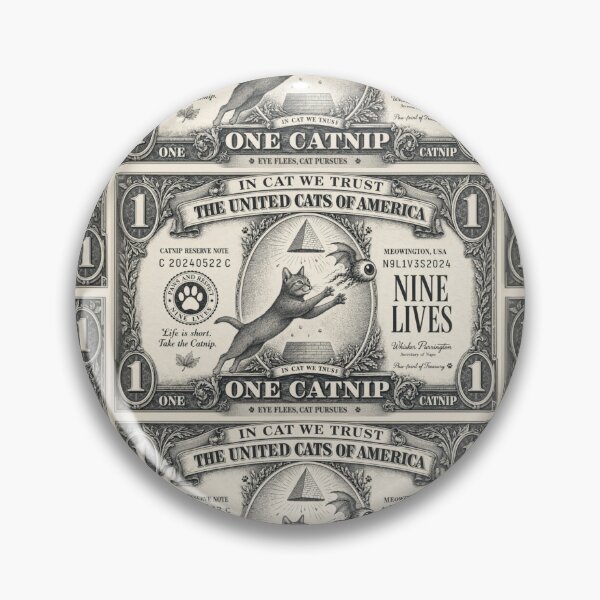 Item preview, Catnip Dollar Bill Parody Vintage Cat Illustration designed and sold by SammyMorry.