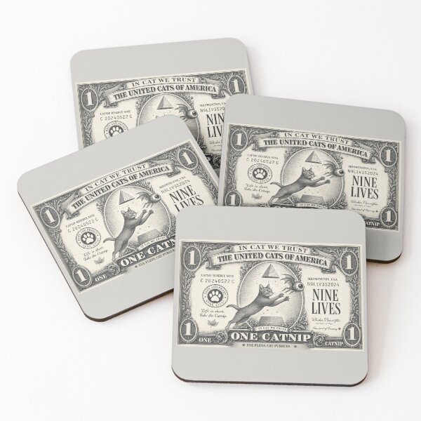 Item preview, Catnip Dollar Bill Parody Vintage Cat Illustration designed and sold by SammyMorry.