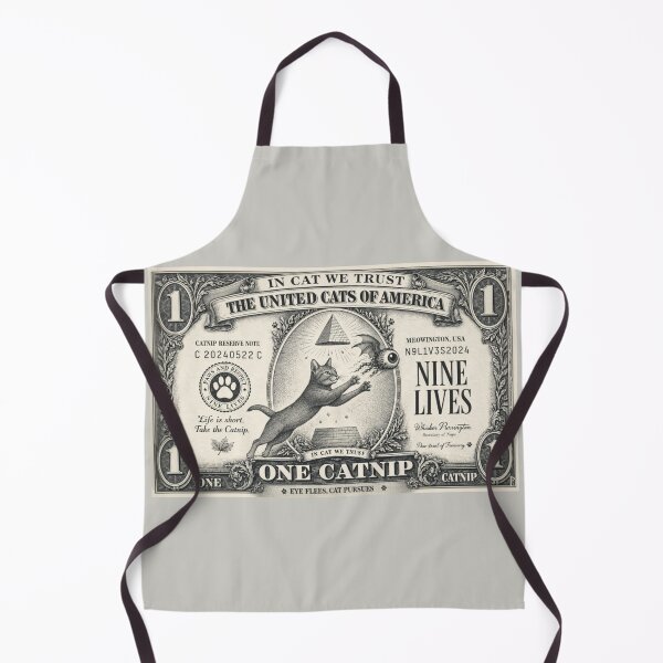 Item preview, Catnip Dollar Bill Parody Vintage Cat Illustration designed and sold by SammyMorry.