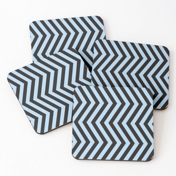Item preview, Ice Blue And Black Chevron Pattern designed and sold by pattern-archive.
