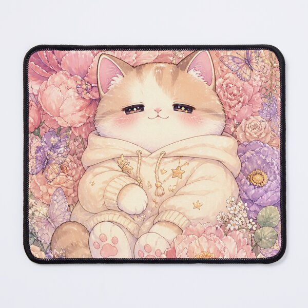 Item preview, Dreamy Kawaii Cat Phone Case | Pastel Floral Cottagecore Cat Design | Cute Aesthetic Full Wrap Case designed and sold by IconicDesignsXd.