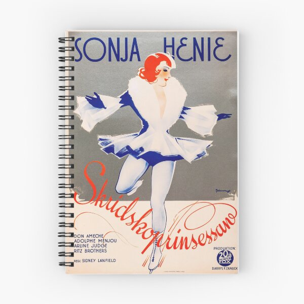Item preview, Vintage Art Deco Movie Poster | Skidskoprinsessan with Sonja Henie | 1930s Glamour & Figure Skating designed and sold by artofuniverse.