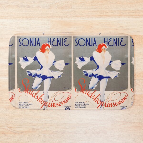 Item preview, Vintage Art Deco Movie Poster | Skidskoprinsessan with Sonja Henie | 1930s Glamour & Figure Skating designed and sold by artofuniverse.
