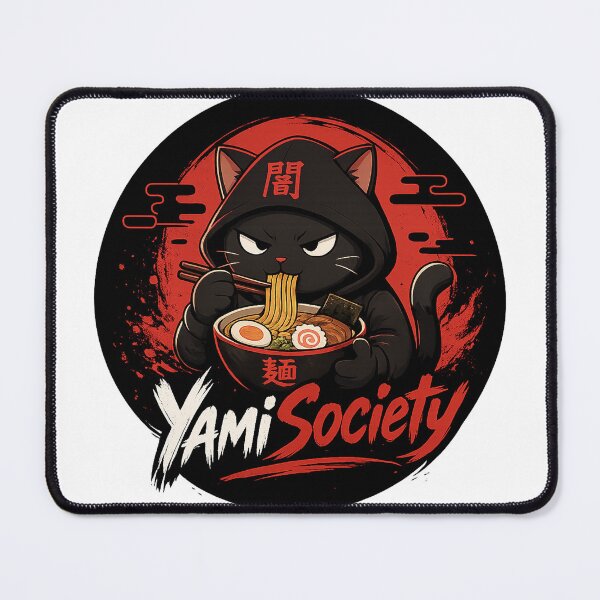 Item preview, YamiSociety Logo – Dark Anime Cat Ramen Design | Streetwear designed and sold by YamiSociety.