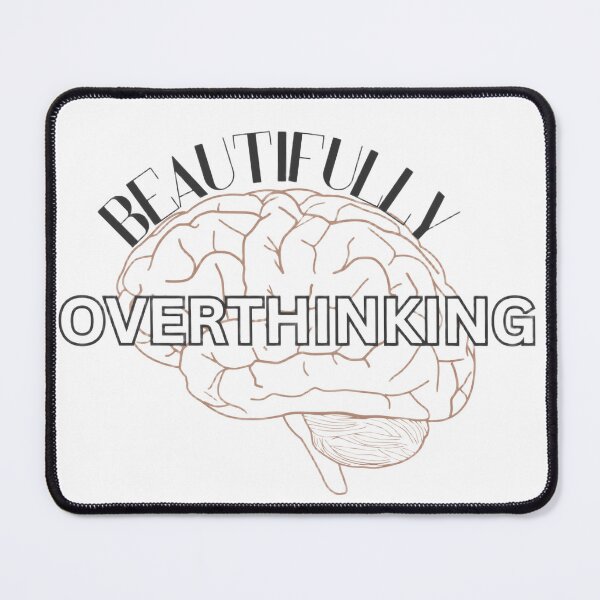 Item preview, Beautifully Overthinking – Aesthetic Pink Brain Line Art designed and sold by Lush Aura Designs.