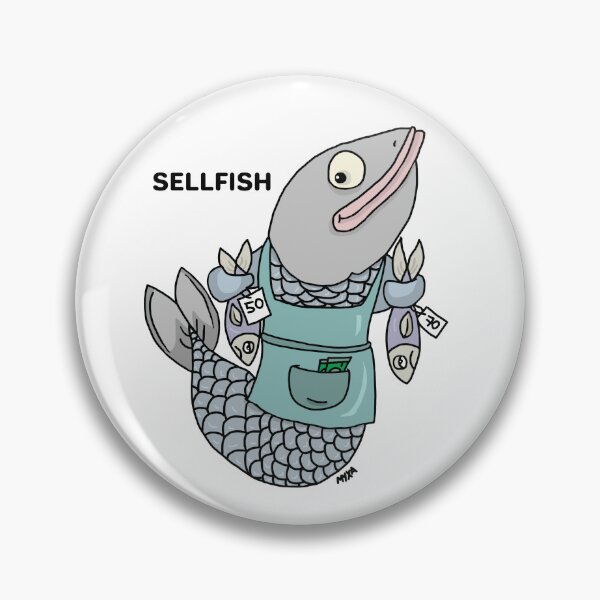 Item preview, Sellfish - Funny Financial Fish Pun designed and sold by MyxaART.