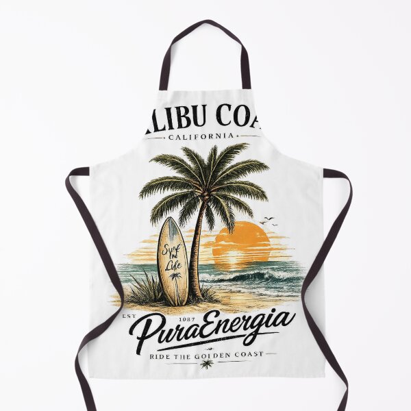 Item preview, Malibu Coast Surf T-Shirt – California Beach Palm Tree Design designed and sold by Puraenergia Stickers.