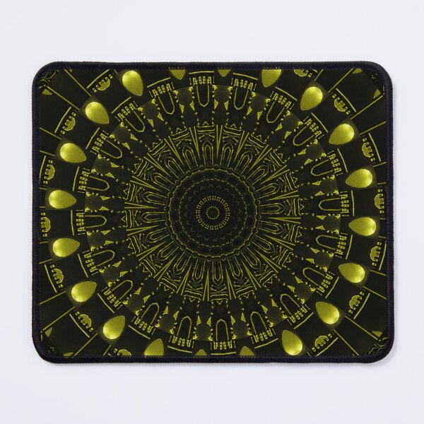 Item preview, Golden Circuit Mandala Mouse Pad designed and sold by IntelliMindDesigns.