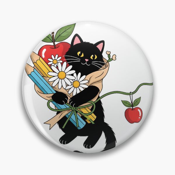 Item preview, Black Cat Apple and Daisy Bundle Gift designed and sold by pumsquare.