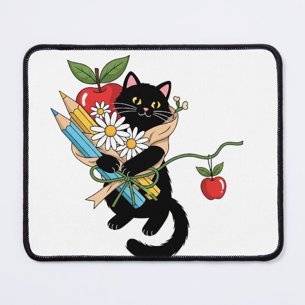 Item preview, Black Cat Apple and Daisy Bundle Gift designed and sold by pumsquare.
