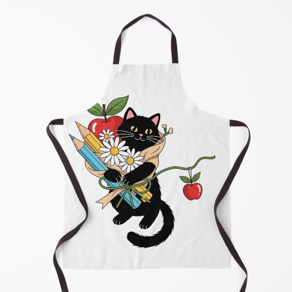 Item preview, Black Cat Apple and Daisy Bundle Gift designed and sold by pumsquare.