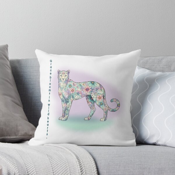 Item preview, Floral Panther Art Print – “Grace Blooms in Wild Hearts designed and sold by Herzbaumatelier.