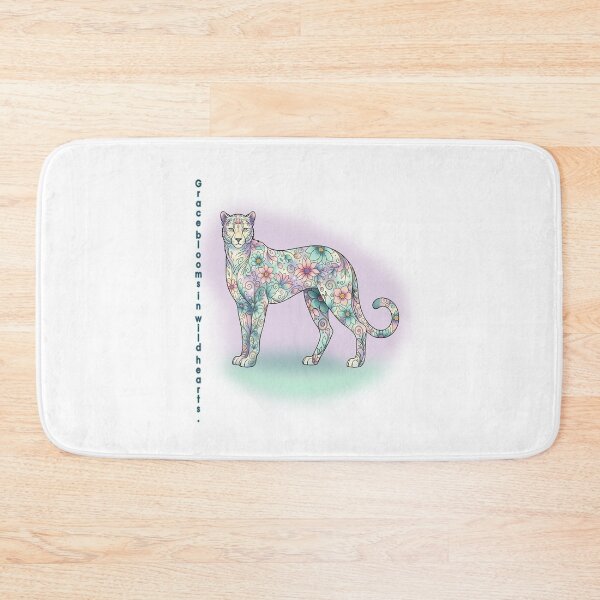 Item preview, Floral Panther Art Print – “Grace Blooms in Wild Hearts designed and sold by Herzbaumatelier.