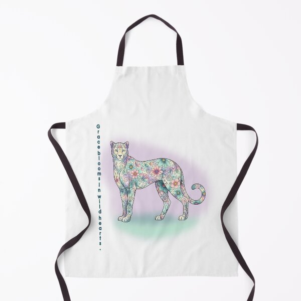Item preview, Floral Panther Art Print – “Grace Blooms in Wild Hearts designed and sold by Herzbaumatelier.